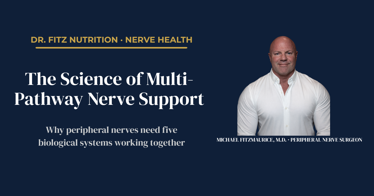 The science of multi-pathway nerve support — a peripheral nerve surgeon on the five biological systems peripheral nerves depend on for repair and function — DrFitzNutrition.com