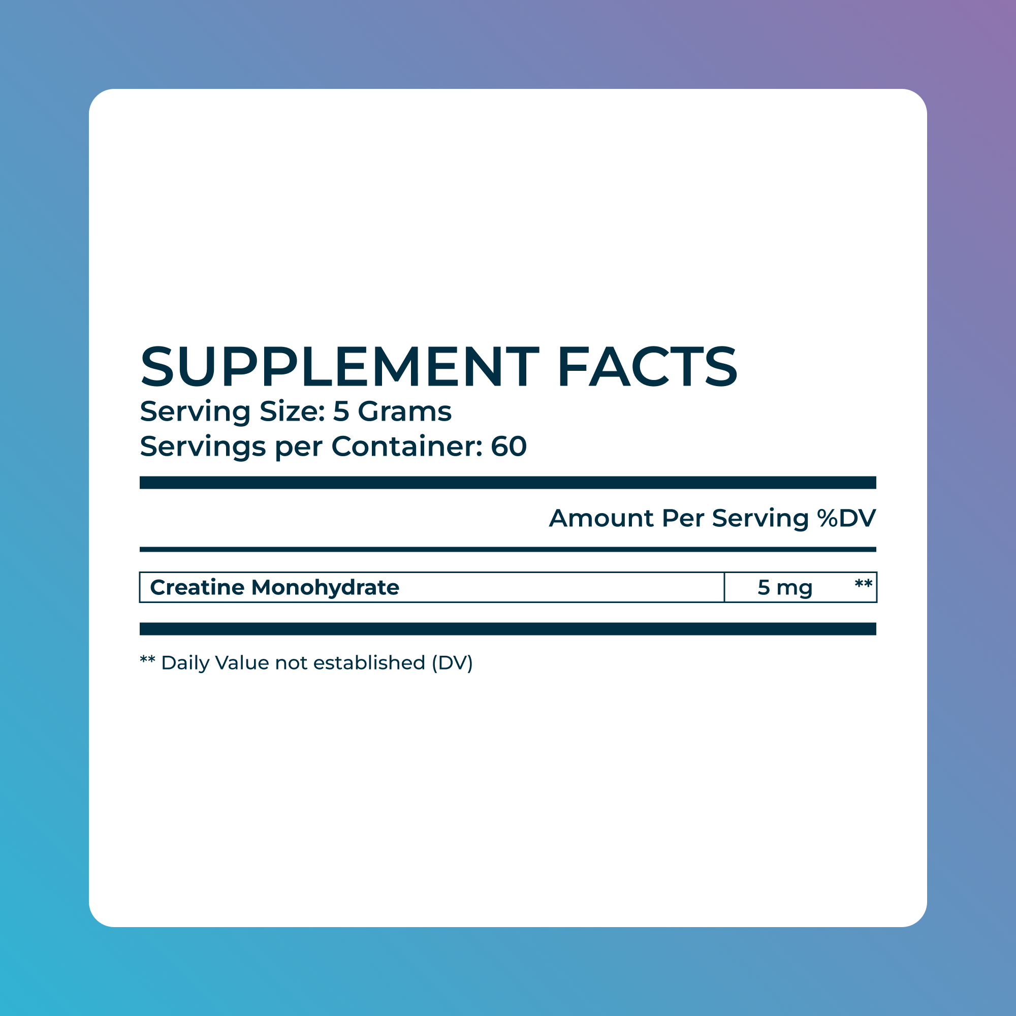 Clarity Micronized Creatine Monohydrate