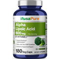 Alpha Lipoic Acid 600 mg – 180 Veggie Capsules (90-Day Supply)